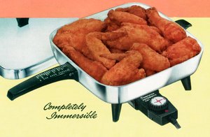 Kuřecí smažení v retro elektrické pánvi od American School