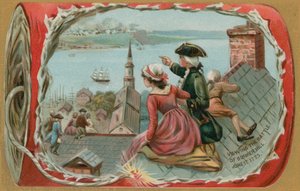 Děti sledují bitvu u Bunker Hill, 17. června 1775 od American School