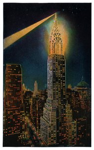Chrysler Building, New York, asi 1929 (tisk) od American School