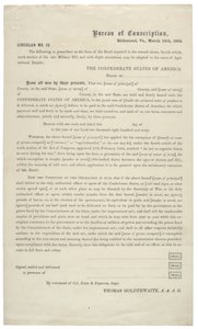 Oběžník č. 12, prázdná žádost o osvobození od služby v armádě Konfederace, 24. března 1864 od American School