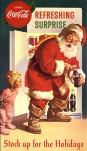 Reklama „Coca-Cola“ se Santa Clausem, 40. Vyžaduje se předchozí povolení pro použití s Coca-Colou. od American School