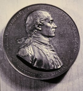 Pamětní medaile Johna Paula Jonese podle portrétu Jeana-Antoina Houdona od American School