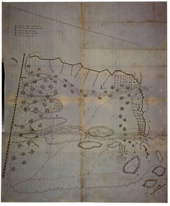 Mapa Konfederační občanské války tábora armády Mississippi v Corinth, Mississippi, květen 1862