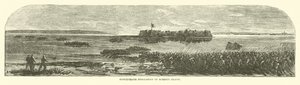 Konfederační evakuace Morriss Island, září 1863 od American School