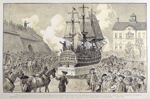 Kongresová přehlídka a oslava, c.1790 od American School