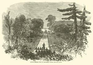 Bavlněný most postavený McPhersonem přes Big Black, květen 1863 od American School