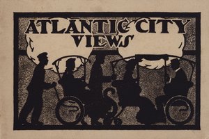 Ilustrace na obálce časopisu Atlantic City Views od American School