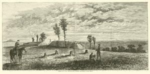 Crest of Pine Mountain, kde padl generál Polk, červen 1864 od American School