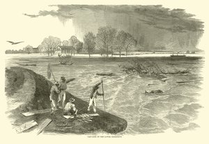Crevasse na Dolním Mississippi, 1862 od American School