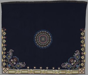 Taneční deka, Anishinabe, Dakota, cca 1840-50 (vlna, hedvábí a korálky) od American School