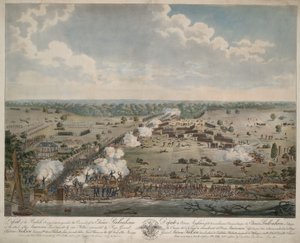 Porážka britské armády (bitva o New Orleans), hospoda. 1815 (ručně kolorovaná rytina) od American School