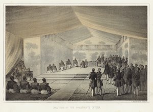 Doručení dopisu prezidentů, Kurihama, Japonsko, 14. července 1853 od American School