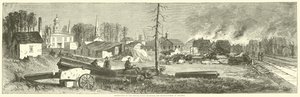 Zničení skladišť, veřejných budov a manufaktur v Atlantě, listopad 1864 od American School