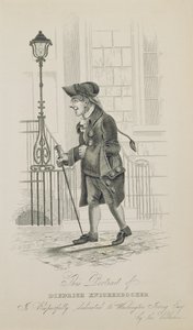 Diedrich Knickerbocker, věnovaný Washingtonu Irvingovi (1783-1859) od American School