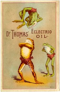 Dr. Thomas" Eclectric Oil! [obchodní karta], kolem 1880-1910 od American School