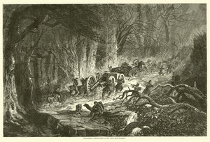 Tažení dělostřelectva přes hory, srpen 1863 od American School