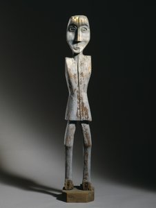 Socha figuríny, Chippewa, konec 19. století (dřevo, železné hřebíky a pigment) od American School