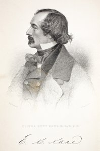 Elisha Kent Kane, ilustrace z The Second Grinnell Expedition in Search of Sir John Franklin..., 1856 od American School
