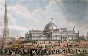 Vnější pohled na New York Crystal Palace, 1853 od American School