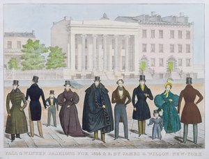 Podzimní a zimní móda pro roky 1835 a 1836 od Jamese Wilsona, New York od American School