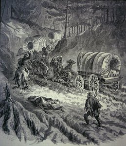 Federal Baggage Train (litho) od American School