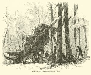 Ohnivzdorné místo, kde Sedgwick spadl, květen 1864 od American School