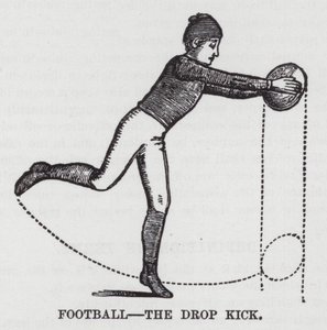 Football, the Drop Kick (rytina) od American School