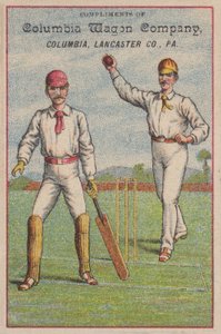 Hra kriket (chromolitho) od American School