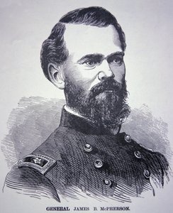 Generál James Birdseye McPherson (1828-64) (rytina) od American School