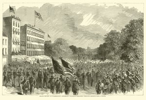 Velká recenze ve Washingtonu, Shermans veteráni pochodující přes Pennsylvania Avenue, květen 1865 od American School