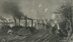 Dělové a minometné čluny na Mississippi, c.1878 od American School