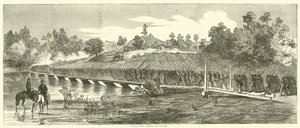 Hanover Ferry, překračující Pamunkey, červen 1864 od American School