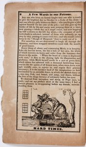 Těžké časy, strana 2 z The American Comic Almanach for 1838 od American School