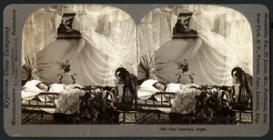 Její anděl strážný, kolem roku 1899 (stereograf) od American School
