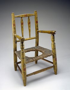 Hole Chair, c. 1800-1850 (neidentifikovaná dřeva, barva, štětec) od American School