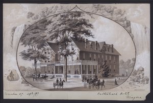 Hotel Kaltenbach, Niagara, New York, USA, kolem roku 1897 (litografie) od American School