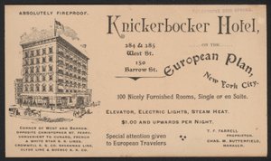 Hotel Trade Card od American School