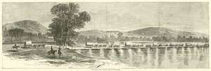 Howardsův sbor překračující Chattahoochee, červenec 1864 od American School