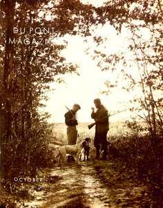 Hunters, přední strana časopisu DuPont Magazine, říjen 1930 od American School