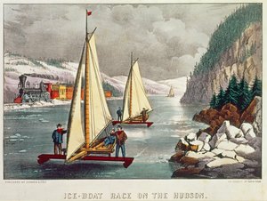 Závod ledových člunů na Hudsonu od American School
