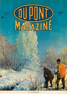Ledové tryskání, přední strana časopisu DuPont Magazine, únor 1919 od American School