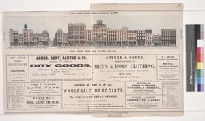 Ilustrace z Baxters Panoramic Business Directory of Philadelphia, 1860 od American School