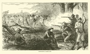 Impromptu barikáda, červenec 1863 od American School