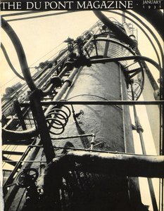 Průmyslový závod, přední strana časopisu DuPont Magazine, leden 1931 od American School