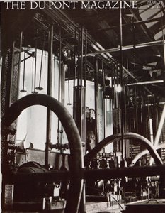 Průmyslový závod, přední strana časopisu DuPont Magazine, březen 1931 od American School