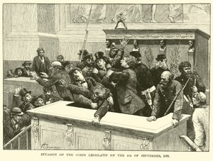 Invaze Corps Legislatif dne 4. září 1870 od American School