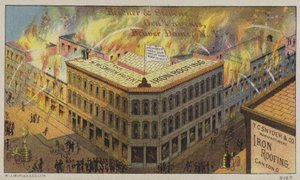 Železné budovy odolné proti ohni (chromolitho) od American School