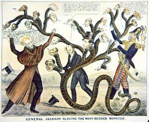 "Jackson zabíjí monstrum s mnoha hlavami" od American School