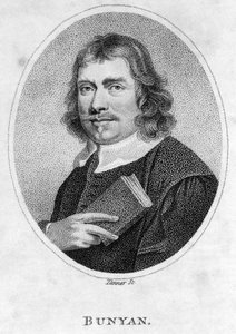 John Bunyan (1628-88) frontispis k Pilgrims Progress, 1805 od American School