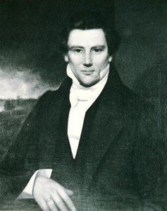 Joseph Smith (1805-44) prorok, zakladatel mormonského náboženství v USA (litho) od American School
